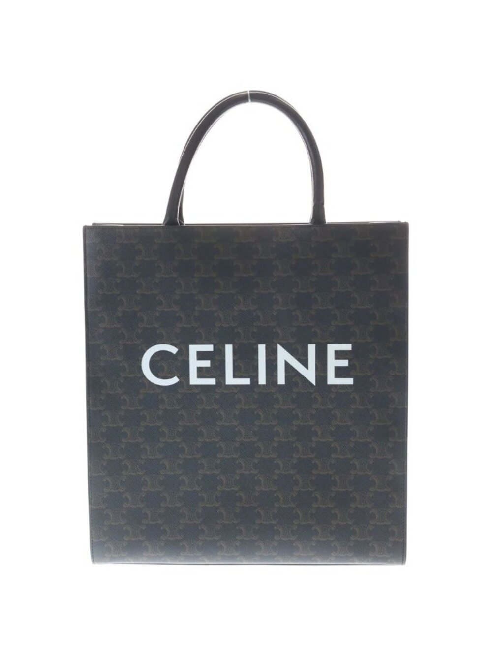 Celine Lyonphe Vertical Cover Triomphe Canvas Brown Handbag